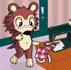 sable_able pussy nude 1girls female tagme pixelvibri wardrobe_malfunction embarrassed animal_crossing