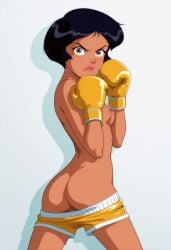 ai_generated alex_(totally_spies) boxing boxing_gloves boxing_shorts totally_spies