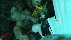 1boy 1girls 3d 3d_(artwork) anal anal_penetration anal_sex animal_genitalia anthro anthro_penetrating canine canine_genitalia canine_penis cave duo female fur grabbing_hand imp imp_midna interspecies knot knotted_penis long_hair male male/female midna monster mythology open_mouth orange_hair pleasure_face sex size_difference the_legend_of_zelda tongue tongue_out twilight_princess watermark werewolf z-k9