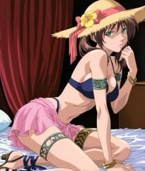 1girls accurate_art_style amatsuki_jun ai_generated alternate_costume anime_style barely_clothed bible_black bikini bikini_armor bikini_bottom bikini_top brown_hair clothing curvy faithful_to_the_anime feet female female_focus female_only full_body highleg highleg_bikini highres jewelry lazycpt medium_hair green_eyes hat o-ring o-ring_bikini revealing_clothes shiny_skin skimpy skimpy_bikini skimpy_clothes slave_bikini slave_outfit smile solo strapless strapless_bikini swimsuit teen teenage_female teenage_girl teenager thigh_strap thong thong_bikini uncensored viewed_from_below wide_hips