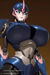 arcee transformers_prime unjobdespiert ai_generated 1female looking_at_viewer curvy huge_breasts huge_ass big_breasts big_ass 1girls breasts 2026 artist_name watermark hi_res highres high_quality high_resolution patreon_username patreon 1girl blue_eyes robot solo mecha looking_down blush sweat autobot smile science_fiction glowing_eyes wet covered_nipples lips