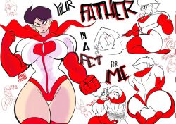 2d 2d_(artwork) character_sheet cowgirl_position devon_grayson dominant_female facesitting facesitting_through_clothes femdom genderswap gentle_mommy handjob invincible invincible_(tv_series) male_debbie male_debbie_grayson meme_reference muscular_female omni-man omni-woman petplay questionable_consent restrained riding_penis rule_63 short_hair skull_geck0 skull_gecko spandex submissive_female