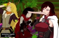 6457i animated bad_edit blake_belladonna blowjob ruby_rose rwby segal03 summer_rose tagme video weiss_schnee yang_xiao_long