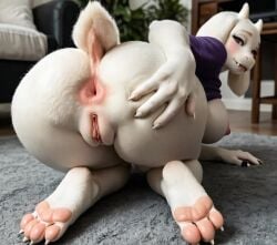 1girls 3d ai_generated ai_video animated anthro anus asshole big_anus big_ass big_ass_(female) big_breasts big_butt blush breasts collar feet female female_focus fur furry goat goat_tail horns looking_at_viewer naked nipples no_clothes no_panties no_pants nude presenting_anus presenting_ass presenting_hindquarters presenting_pussy pussy pussy_lips realistic solo solo_female tagme tail toriel toriel_(undertale) undertale undertale_(series) vagina video wet white_fur