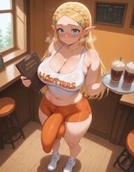 above_view abs ai_art ai_generated balls blonde_hair blue_eyes blush booty_shorts bulge bulge_through_clothing bulge_under_clothes buruma busty civitai curvy curvy_figure dickgirl dickgirl_only dolphin_shorts drink elf elf_ears elf_futa full-face_blush full_body futa_only futanari heavy_blush hi_res high_quality high_resolution highres holding_object hooters hooters_uniform huge_balls huge_bulge huge_cock intersex looking_at_viewer looking_up nervous nervous_sweat nintendo nintendo_switch patreon penis pointy_ears self_upload short_shorts shorts stable_diffusion tray twitter uncensored upscaled voluptuous voluptuous_futa waiter waitress yuckle zelda_(breath_of_the_wild) zelda_(tears_of_the_kingdom)