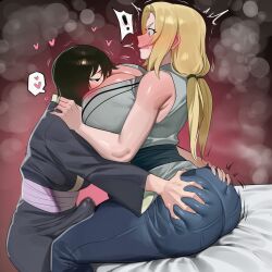 1futa 1girls ai_generated ass ass_grab before_sex big_ass big_breasts black_eyes black_hair blonde_hair blush boner breast_grab breast_smother breast_sucking breastfeeding breasts brown_eyes clothing erection female futa_on_female futanari groping_ass height_difference huge_breasts imminent_sex intersex kimono lactation large_breasts larger_female looking_at_another looking_pleasured luluchann multiple_females multiple_girls naruto naruto_(series) naruto_shippuden penis shizune sitting size_difference small_dom_big_sub smaller_futa smothering sucking_nipples sweat teacher_and_student tsunade uncensored voluptuous voluptuous_female yuri