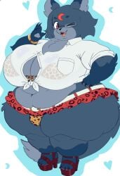 1futa alternate_version_available anthro anthro_only babilyoucis bbw belt bra bracelet breasts canid canine canis chest_fur chubby chubby_anthro chubby_belly chubby_futa claws dandy's_world eclipse_(dandy's_world) fangs fat_belly fat_futa fat_tits fluffy fluffy_ears fluffy_tail furry furry_futa furry_only futanari glasses gold_bracelet high_heels huge_breasts intersex leopard_print leopard_print_bra leopard_print_panties miniskirt multicolored_body multicolored_fur no_humans one_eye_closed open_mouth panties paws roblox roblox_game self_upload sharp_claws simple_background skirt solo solo_futa suggestive suggestive_clothing tattoo_on_head three-tone_fur white_belt wolf