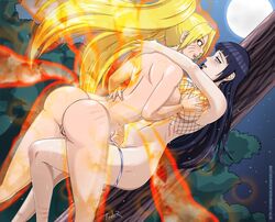 2girls 4_tails ahe_gao anus arm_around_neck ass aura big_breasts blonde_hair blue_hair blush breast_fondling breast_grab breast_squeeze breasts bubble_butt canon_genderswap chakra dat_ass dutch_angle eye_contact facial_mark female female_only fingering fishnets hand_in_another's_panties hand_in_panties hyuuga_hinata large_breasts lavender_eyes lesbian light-skinned_female light_skin long_hair moon multiple_girls naruko naruto naruto_shippuden night nude outdoors pussy pussy_juice red_eyes rule_63 saliva saliva_trail sexy_no_jutsu stormfeder tailed_beast_cloak tied_hair tongue tongue_out twintails uzumaki_naruto yuri