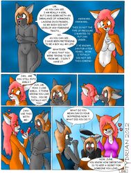 2girls anthro awkward blush breasts comic curvy dildo double_dildo embarrassed explaination feeldoe feline female female_with_female fingering frying_pan fur furry grope happy heart kissing large_breasts nude pussy sex_toy smile table tydrian yuri