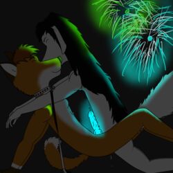 anal bunwolf cum cum_inside fireworks furry fusky gay girly glowing glowing_penis hair long_hair male no_humans penetration penis redjey rook_luck sex