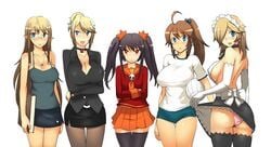 5girls :amp;lt; aged_up ahoge alternate_costume alternate_hairstyle annotated ashley_(warioware) ass bare_shoulders bespectacled blonde_hair blush breasts buruma business_suit camisole casual choker cleavage clothes_lift company_connection contemporary covered_erect_nipples crossed_arms crossover dress dress_lift elbow_gloves female female_focus female_only flat_chest formal glasses gloves gym_uniform hair_bun hair_over_one_eye huge_breasts human jacket jewelry large_breasts lineup long_hair looking_back madkaiser maid mario_(series) metroid miniskirt multiple_crossover multiple_girls necklace nintendo no_bra office_lady panties pantyhose pantyshot pencil_skirt pink_panties pointy_ears ponytail princess_daisy princess_rosalina princess_zelda rosalina samus_aran school_uniform serafuku short_shorts sideboob single_hair_bun skirt skirt_lift skirt_suit suit super_mario_galaxy super_mario_land take_your_pick teacher teacher_and_student the_legend_of_zelda the_legend_of_zelda:_twilight_princess thigh_gap thighhighs triforce twintails underwear volleyball warioware zelda_(twilight_princess) zettai_ryouiki