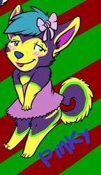 blush chibi femboy furry male male_only pinki-husky solo solo_focus