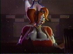 2girls animatronic ballora ballora_(cosmic_trance) ballora_(fnafsl) big_ass big_breasts circus_baby circus_baby_(fnaf) circus_mommy club dancing dress exaggerated five_nights_at_freddy's five_nights_at_freddy's:_sister_location focused gif green_eyes jiggle jiggling_breasts leotard looking_around looking_at_viewer massive_breasts milf naked_female necklace pigtails searching stripping toboredtoexist tutu vhs vhs_filter walking walking_away wide_hips