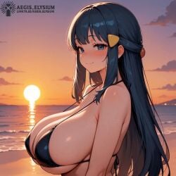 1girls 2025 adult aegis_elysium ai_generated ai_video alternate_breast_size animated animated_gif animation ass beach beach_background bikini bikini_bottom bikini_top blue_eyes blue_hair blush blushing_at_viewer blushing_female boobs_bouncing bouncing bouncing_breasts breasts cleavage cloud clouds dawn dawn_(pokemon) female female_focus female_only game_freak gif hair_ornament headpiece hi_res high_quality high_res high_resolution hot huge_breasts huge_thighs large_breasts large_thighs long_hair long_sleeves loop looping_animation mountain mountains navel nintendo ocean older older_female patreon pokemon pokemon_dppt running sand scenery sea seaside sexy sky slow_motion solo sun sun_rays sunlight sunset sunshine sweat tagme thicc thick_thighs thighs tiara very_long_hair video water watermark waves wet
