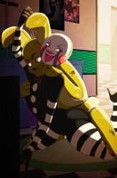 1boy 1girls ambiguous_penetration animatronic animatronic_female bite biting blood bunny_boy bunny_ears bunny_tail bunnysuit doggy_style dubious_consent female five_nights_at_freddy's flat flat_chest flat_chested heels high_heels mahmapuu male male/female marionette_(fnaf) penetration puppet_(fnaf) robot smug spring_bonnie_(fnaf) springtrap_(fnaf) straight strings thick_thighs thighs tongue tongue_out white_pupils