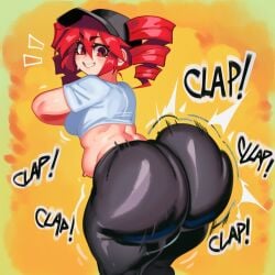 1girls ai_generated ai_virelune ai_virelune_(yi) arched_back ass ass_bigger_than_head ass_bigger_than_torso ass_clapping ass_focus ass_ripple ass_shake back back_view belly bending_over bent_over big_ass big_belly big_breasts big_thighs bottom_heavy breasts bubble_butt choker clapping_ass clapping_cheeks clothed clothed_female clothing collar crop_top cropped_shirt curvaceous curvy curvy_female curvy_figure enormous_ass exposed_belly exposed_torso eyelashes fat_ass fat_thighs female female_only fully_clothed gigantic_ass gigantic_thighs gluteal_fold hat hips_wider_than_shoulders huge_ass huge_thighs hyper hyper_ass kasane_teto kasane_teto_(sv) large_ass large_breasts large_thighs leaning_forward leggings looking_back massive_ass massive_thighs motion_blur motion_lines mv_character override_(synthesizer_v) pants plump plump_ass plump_thighs presenting presenting_ass red_eyes red_hair rippling_ass shaking_ass shiny_clothes shiny_skin shirt sideboob simple_background skin_tight smile solo solo_female sound_effects sticking_ass_out synthesizer_v thick_thighs thighs tight_clothing tight_pants tremble_spikes trembling twerk twerking twin_drills utau voluptuous voluptuous_female wide_hips yellow_background yoga_pants