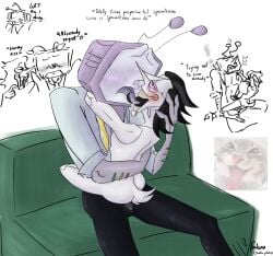 anal_sex deltarune gay gay_sex male_only male_penetrating puppet spamton_g_spamton tenna_(deltarune) toby_fox tv tv_head two_men