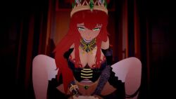 3d 3d_animation 3d_model aliciaxlife animated breasts dark-skinned_female dark_skin eye_contact female gold_jewelry green_eyes indie_virtual_youtuber jewelry looking_at_viewer mouse mouse_ears mouse_girl pov pov_eye_contact queen rat rat_girl rat_tail red_hair rrazznsfw sound tagme video virtual_youtuber vtuber youtuber