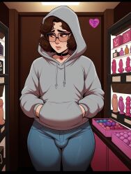 ai_generated balls boy_mode brown_eyes brown_hair brunette brunette_hair chastity chastity_cage chastity_device choker chubby_femboy croptop curly_hair doratv fabian_(doratv) femboy feminine feminine_body feminine_faced_male feminine_male feminine_pose feminization feminized_male glasses locktober male penis sissification sissy sissyfication stockings thick_thighs thigh_highs tiny_balls tiny_cock tiny_penis