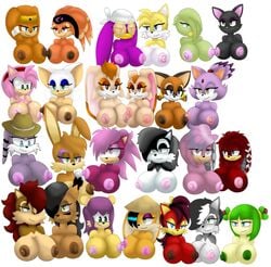 2d amy_rose anthro archie_comics bat bird blaze_the_cat breasts bunnie_rabbot canine cat chipmunk conquering_storm cosmo_the_seedrian cream_the_rabbit duzell echidna feline female female_only fiona_fox fox front_view fur furry furry_only hair hedgehog hershey_the_cat interspecies julie-su lien-da long_hair lupe_the_wolf lynx mammal marine_the_raccoon mina_mongoose mobian mobian_(species) mobian_echidna mongoose monotreme multiple_females mustelid nicole_the_lynx nicolette_the_weasel nipples rabbit raccoon rodent rouge_the_bat rule_63 sally_acorn seedrian sega shade_the_echidna simple_background sonia_the_hedgehog sonic_(series) sonic_adventure sonic_satam sonic_the_hedgehog_(archie) sonic_the_hedgehog_(comics) sonic_the_hedgehog_(series) sonic_underground swallow tikal_the_echidna uncensored vanilla_the_rabbit viverrid wave_the_swallow weasel white_background wolf