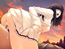 female black_hair blush game_cg innocent_grey kara_no_shoujo long_hair sex sugina_miki uncensored vaginal_penetration