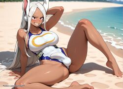 mirko from my hero academia by owaowavr