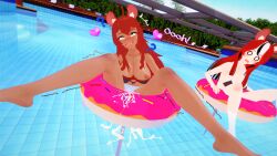 3d aliciaxlife breasts dark-skinned_female dark_skin female green_eyes hakos_baelz hololive hololive_english hololive_english_-council- hololive_english_-promise- indie_virtual_youtuber jewelry luus mouse mouse_ears mouse_girl pool queen rat rat_girl rat_tail red_hair solo solo_female swimsuit swimwear virtual_youtuber vtuber youtuber