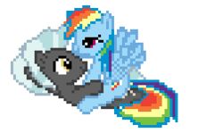 animated closed_eyes equine female friendship_is_magic horse my_little_pony pixel_animation pixel_art rainbow_dash_(mlp) straight_hair thunderlane_(mlp) transparent_background wing_boner wings