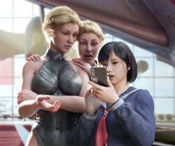 3d 3girls android android_girl asian ass atomic_heart ballerina big_breasts big_thighs black_hair blonde_hair breasts bust busty crossover crown_braid curvaceous curvy curvy_figure cyborg cyborg_girl digital_media_(artwork) ekaterina_nechayeva female female_robot focus_entertainment gold_jacket gynoid hinako_shimizu hips hourglass_figure huge_ass huge_breasts human humanoid konami large_breasts left_(atomic_heart) legs mature mature_female mundfish pale_skin right_(atomic_heart) robot_girl russian_female short_hair silent_hill silent_hill_f soviet soviet_union the_twins_(atomic_heart) thick thick_ass thick_hips thick_legs thick_thighs thighs twins voluptuous waist wide_hips word2
