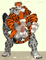 2013 2boys anal anthro balls cum cum_in_ass cum_inside cum_while_penetrated cumshot dreamworks duo feline furry gay kung_fu_panda leopard madagascar_(series) male male_only memox no_humans orgasm pubic_hair reverse_upright_straddle sex simple_background size_difference snow_leopard tai_lung_(kung_fu_panda) tiger vitaly_the_tiger wfa yaoi