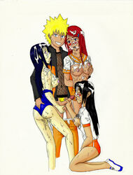 1boy 3girls after_sex black_eyes black_hair blonde_hair blue_eyes blue_hair bukkake clothing cum cum_on_body cum_on_breasts cum_on_face cum_on_hair fellatio female hair hinata's_mother human incest male milf mother_and_son naruto naruto_shippuden night_blade_(artist) oral pubic_hair purple_eyes red_hair straight uchiha_mikoto uzumaki_kushina uzumaki_naruto white_eyes