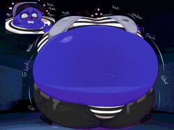 1female blueberry_inflation enjoying enjoying_expansion enjoyment exposed_belly female female_focus female_only immobile immobilization immobilized inflation inflation_fetish only_female only_girl pleasure pleasure_face pleasured sloshing spherical_inflation yarbage