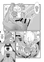 2012 2boys anus cute_male dark-skinned_femboy dark-skinned_male dark_skin erection femboy gape gay girly gundam human kirushi kissing loran_cehack male male_only monochrome penis_size_difference precum trap turn_a_gundam white_hair yaoi