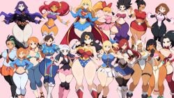 18girls 6+girls ai_generated amazonian ben_10 big_breasts bikini_bottom bikini_top black_clothing black_hair blonde_hair blossom_(powerpuff_girls) blue_clothing blue_eyes blue_hair blue_miniskirt blue_skirt bra breasts brown_hair brown_miniskirt brown_skirt bunny_ears caulifla chel chel_(the_road_to_el_dorado) chinese_clothes chun-li closed_eyes clothed_female collage crossover curvy dark-skinned_female dark_skin dawn_(pokemon) dc dc_comics diana_prince dragon_ball dragon_ball_super dress eastern_and_western_character erza_scarlet fairy_tail female female_kryptonian female_only female_saiyan glasses green_hair green_highlights gwen_tennyson hand_on_hip hands_on_hips hourglass_figure huge_breasts kale kara_zor-el kryptonian large_breasts leotard light-skinned_female light_skin looking_at_viewer lucy_heartfilia mayan miniskirt mirko miruko mullon multiple_girls my_hero_academia nami nami_(one_piece) nemona_(pokemon) novelai ochako_uraraka one_piece open_mouth orange_hair pale-skinned_female pale_skin panties pink_clothing pink_dress pink_hair pleated_skirt pokemon pokemon_dppt ponytail portrait post-timeskip powerpuff_girls rachel_roth raven_(dc) red_clothing red_hair red_leotard revealing_clothes rumi_usagiyama saiyan short_hair simple_background skirt sleeveless smile starfire strapless strapless_bra street_fighter supergirl superheroine superman_(series) teen_titans the_road_to_el_dorado thick_thighs three_tone_clothing too_many_characters too_many_tags topwear two_tone_bodysuit two_tone_clothing universe_6/universe_7 uraraka_ochako warner_brothers white_body white_clothing white_hair white_skin wide_hips wonder_woman wonder_woman_(series) yellow_topwear