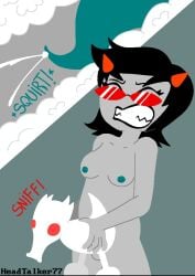 cum cum_inside dickgirl futanari headtalker77 homestuck nude onomatopoeia plushie plushophilia small_breasts tentacle terezi_pyrope x-ray