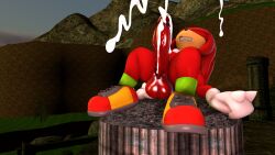 3d 3d_(artwork) anthro balls cum cumshot echidna erection knuckles_the_echidna male neotaurus nude orgasm penis solo sonic_(series)