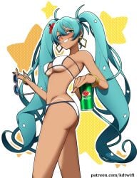 1girls ass bikini brazil brazilian brazilian_female brazilian_miku breasts butt cyan_eyes cyan_hair female female_only hatsune_miku kdtwifi latin_american_hatsune_miku_(meme) long_hair looking_at_viewer medium_breasts solo tagme tan tan_body thick_hips thick_thighs thighs twintails vocaloid