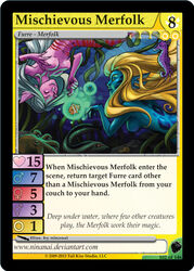 breasts clown eel fish furoticon hair kelp marine merfolk mischievous ninanai seahorse tcg water