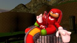 3d 3d_(artwork) anthro balls echidna erection knuckles_the_echidna male neotaurus nude penis solo sonic_(series)