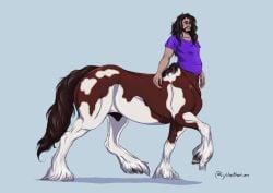 balls beard centaur facial_hair lykostherium male male_only penis sheath solo solo_male taur