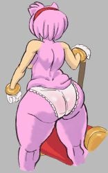 absurd_res accessory amy_rose anthro ass big_ass big_butt bracelet breasts clothed clothing eulipotyphlan female frilled_panties gloves hair_accessory hairband hammer handwear hedgehog hi_res huge_butt jewelry kaijugs kaijujuggs looking_away mammal panties sega side_boob slightly_chubby slightly_chubby_female solo sonic_(series) sonic_the_hedgehog_(series) tail tools topless topless_female translucent translucent_clothing underwear