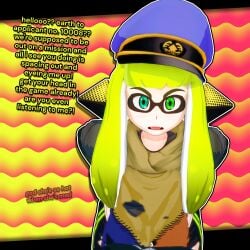 1girls 9191k agent_3_(splatoon) captain_(splatoon_3) dialogue english_text female inkling inkling_girl nintendo speech splatoon splatoon_(series) splatoon_3 tagme