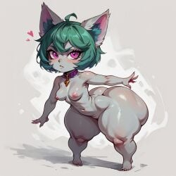 ai_generated big_ass big_butt brax_(artist) bunny bunny_girl colored_skin hips lagomorph league_of_legends rabbit rabbit_ears shortstack small_breasts smaller_female stable_diffusion tagme vex_(league_of_legends) wide_hips yordle