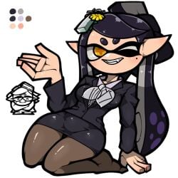 breasts callie_(office_lady) callie_(splatoon) full_body fully_clothed office_lady omoitukan2 splatoon splatoon_3 wide_hips