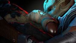 3d 3d_(artwork) blowjob interspecies krogan mass_effect massive_penis turian unknown_artist