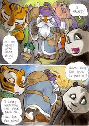 anthro better_late_than_never comic daigaijin dialogue english_text feline female fur furry kung_fu_panda master_po_ping master_tigress page_127 panda text tiger