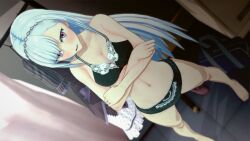 black_legwear black_panties blush classroom_of_the_elite kiryuuin_fuuka koikatsu lingerie underwear youkoso_jitsuryoku_shijou_shugi_no_kyoushitsu_e