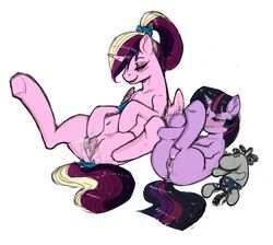 2013 alicorn allosaurus animal ass colored equine female female_ejaculation friendship_is_magic hair horn horse kevinsano masturbation multicolored_hair my_little_pony pink_hair pony princess_cadance_(mlp) purple_hair pussy pussy_juice smartypants_(mlp) spread_legs straight_hair twilight_sparkle_(mlp) two_tone_hair unicorn wings young