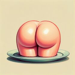 ai_generated ass cake eating_ass food