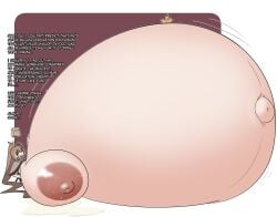 belly_bigger_than_body belly_blob breasts_bigger_than_body colossal_belly dark_nipples dialogue english_text essayafterdark gigantic_belly gigantic_breasts hololive hololive_english hyper_belly hyper_breasts hyper_pregnancy immobile lactation large_areolae large_nipples lying_on_back mostly_nude nanashi_mumei owl ready_to_pop sequence size_fetish text virtual_youtuber